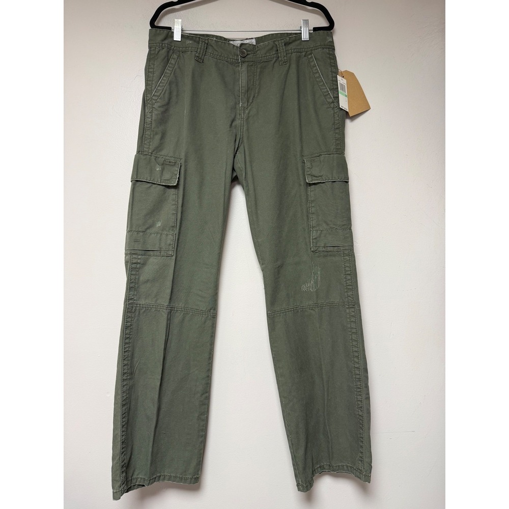 Seven7 Cargo Pants Men 34 Olive Green NEW Straight Leg Cotton Utility Trousers